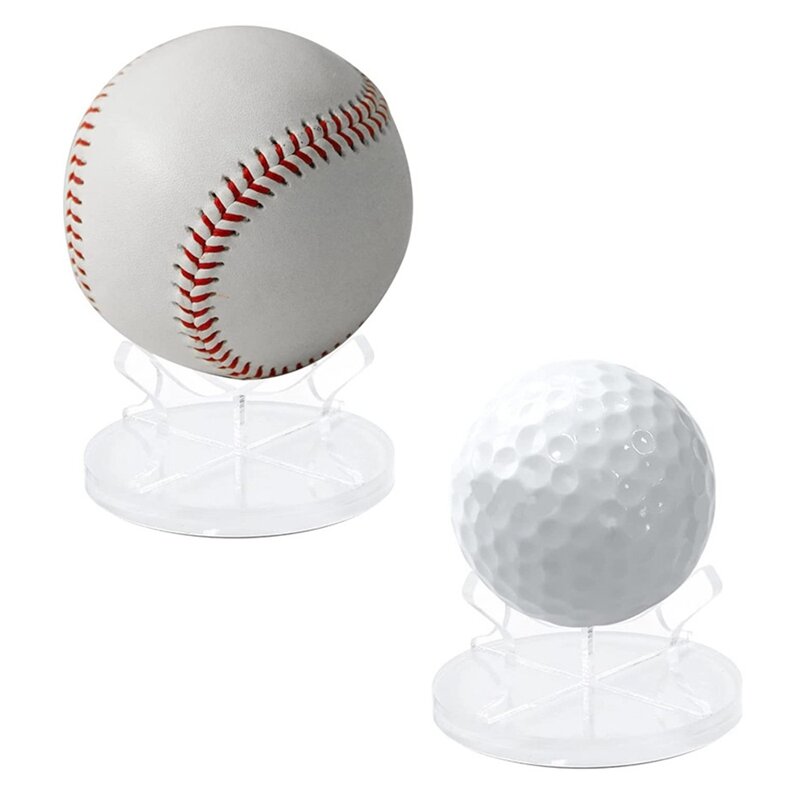Sphères Baseball Supports de baseball Support de Baseball pour Balle de Golf Présentoir de Baseball Acrylique 2 Pièces Balle de Tennis 