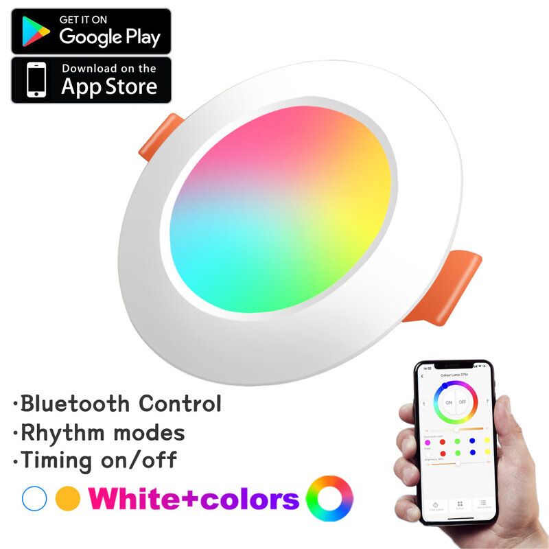 Neue LED Downlight Bluetooth 7W Spot LED Smart Home RGB Glühbirne Ändern Decke Licht 110V 220V Scheinwerfer lampe APP Fernbedienung