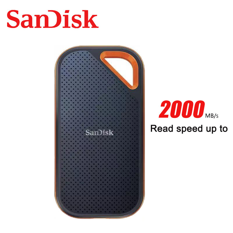SanDisk Solid State Drive E81 1TB Extreme PRO SSDแบบพกพาภายนอก2TB NVMeสูงอ่านความเร็ว2000เมกะไบต์/วินาทีUSB 3.1 Type-A/C