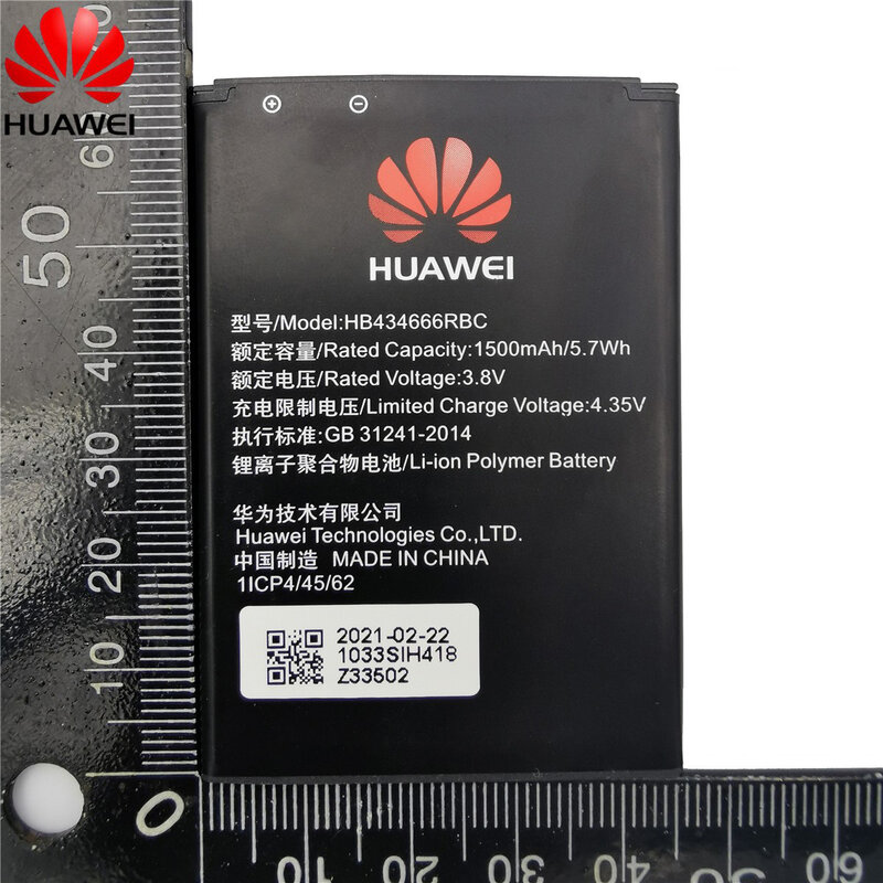 100% Originele Batterij HB434666RBC Voor Huawei Router E5573 E5573S E5573s-32 E5573s-320 E5573s-606 -806 Hoge Capaciteit 1500Mah