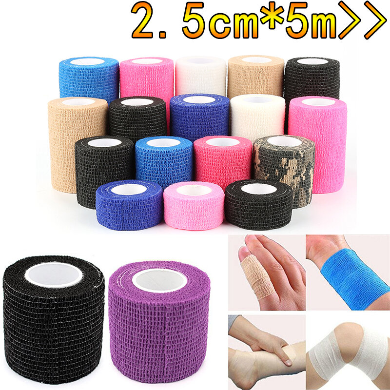 ESCAM Self-Adhesive Elastic Bandage First Aid Medical Health Care Treatment Gauze Tape Emergency Muscle Tape First Aid Tool