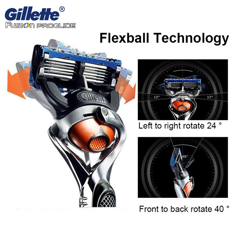 Gillette Fusion Proglide มีดโกนใบมีดสำหรับผู้ชายเครื่องสำหรับใบมีดโกนหนวด5ชั้นเทปที่มี Replace ใบมีดฐาน
