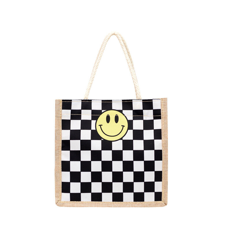 Sacos de lona simples bolsa da menina bonita 2021 inverno novo estilo all-match moda retro grande-capacidade de moda checkered saco