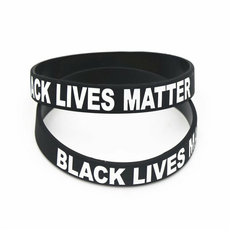 Bracelet en Silicone souple d'inspiration Black Lives Matter, avec accessoires de sport à la mode