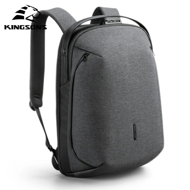 Kingsons-남성 백팩, 15 인치 노트북 USB 충전 멀티 레이어 공간 여행 남성 가방 도난 방지 Mochila