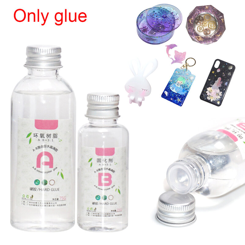 Hardener AB Crystal Glue Resin Epoxy Art Solvent Resistance DIY Clear Jewelry Making Transparent High Adhesive Quick Drying