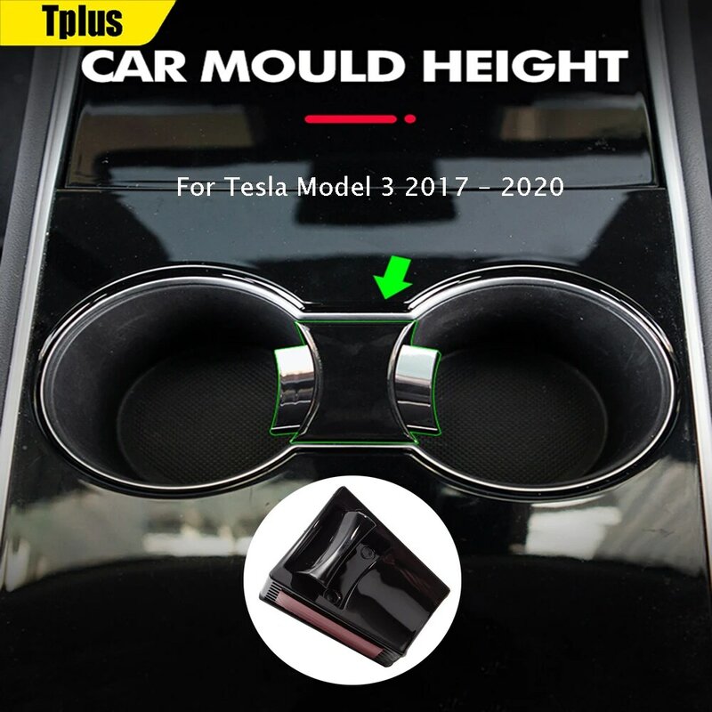 Tplus-Clip de fijación para taza de agua, accesorio Interior para Tesla modelo 3 2017-2020, compartimento central de coche, modelo tres