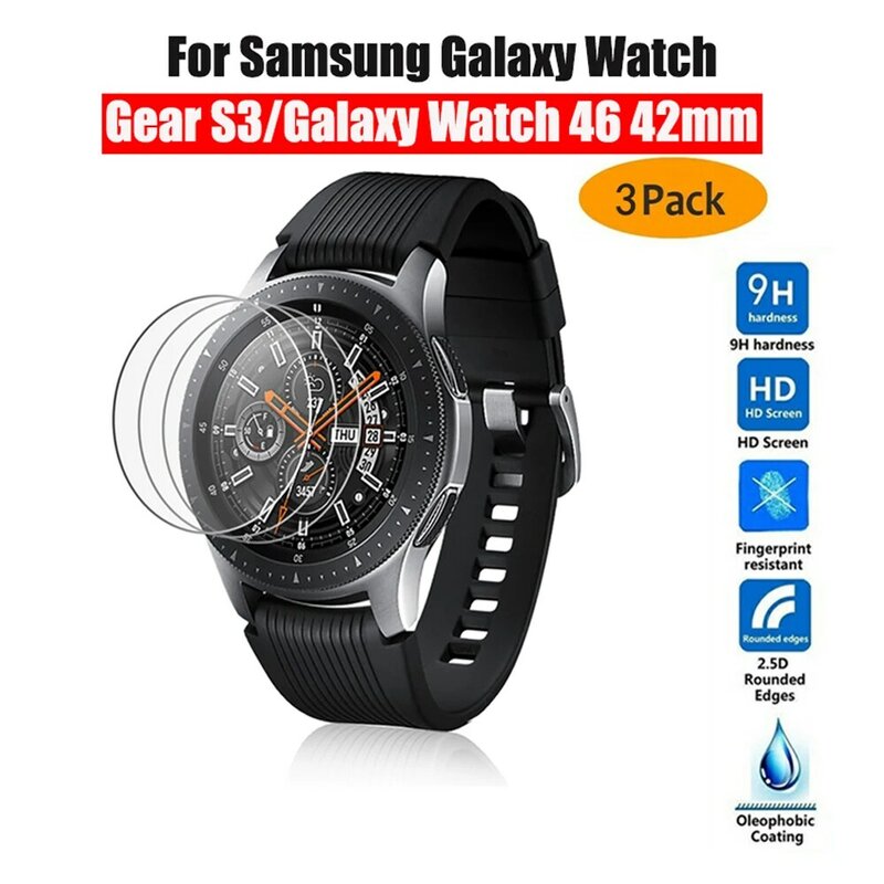 Nuova protezione dello schermo in vetro temperato per Samsung Galaxy Watch 46MM 42MM pellicola protettiva in vetro per Galaxy Watch Band Gear S3