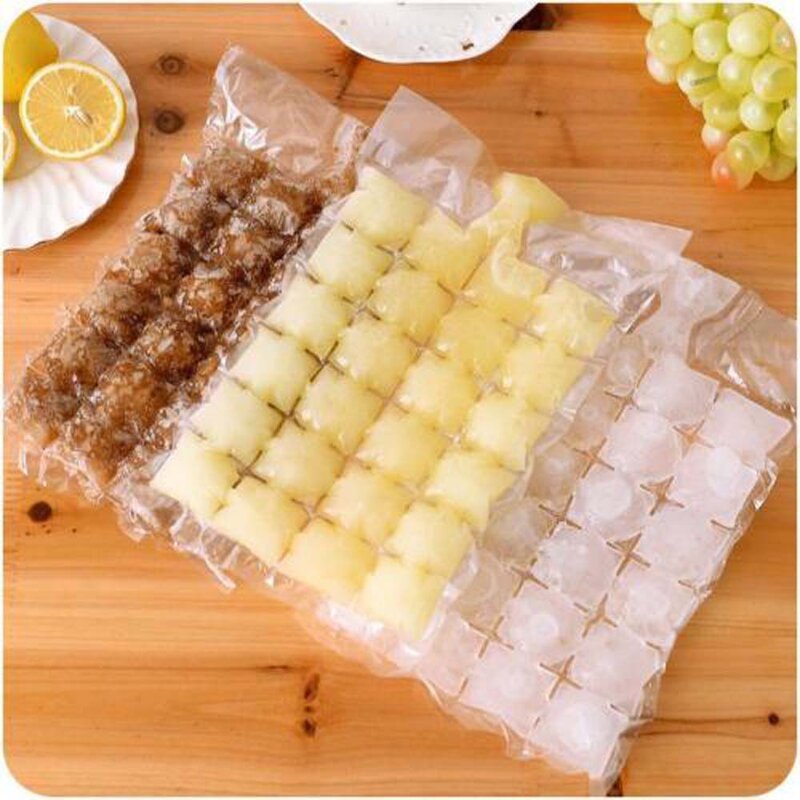 New 10 Pcs Ice Cube Mold Self-Seal Ice Cube Bags Transparent Disposable Faster Freezing Maker Ice-making Bag Kitchen Gadgets