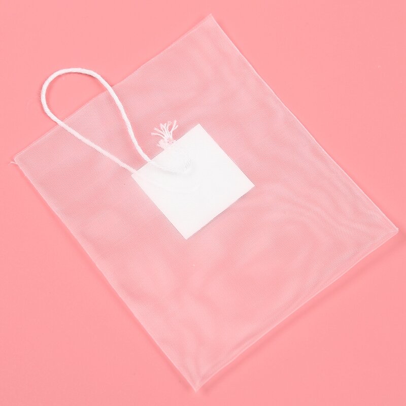 Filtro de bolsa de té piramidal de nailon, etiqueta de cuerda única, transparente, vacía, 1000pcs5.5X7Cm