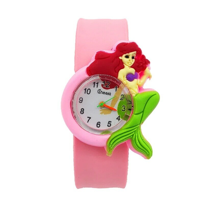 3D часы русалки детские игрушки подарок для девочек Детские Кварцевые часы простые водонепроницаемые детские часы детские подарки на день р...