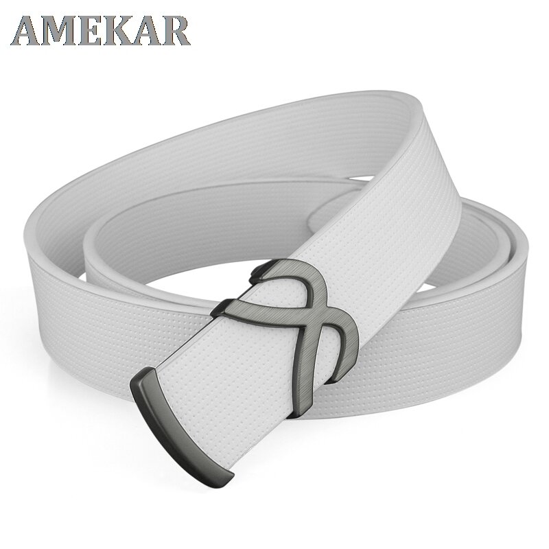 High Quality personality Geometric Metal Buckle genuine leather belt men brand leather belt man luxury belt Cinturones Hombre Q9