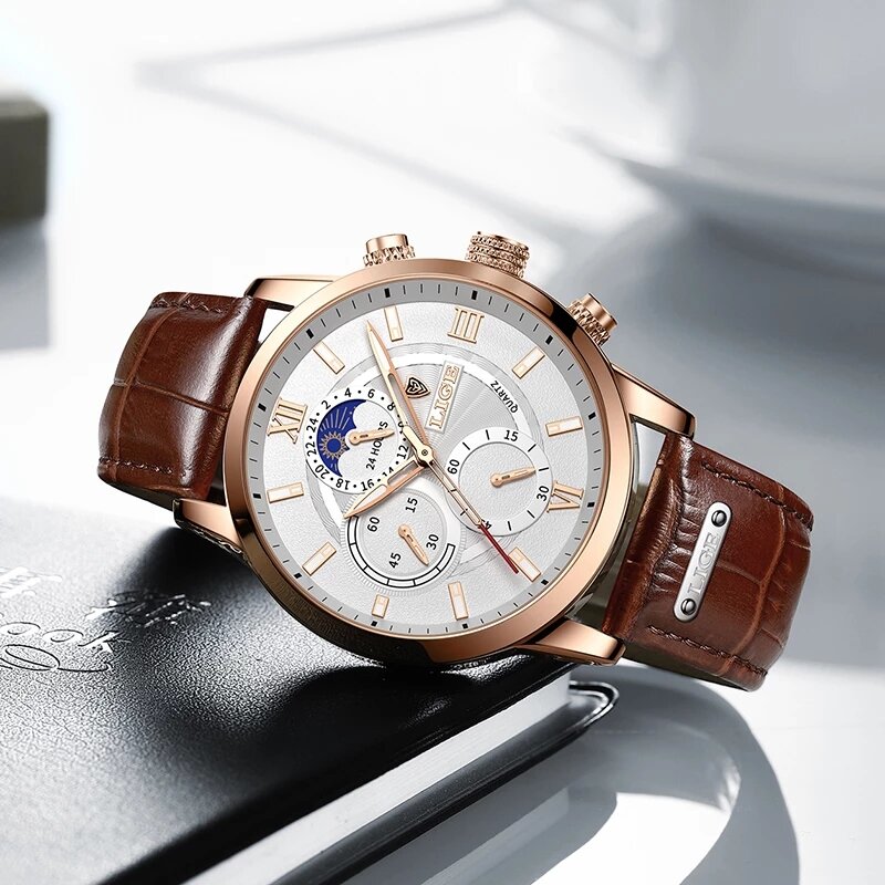 2022 Men Watches LIGE Brand Sport Watches For Mens Quartz Clock Man Casual Military Waterproof Wrist Watch relogio masculino+Box
