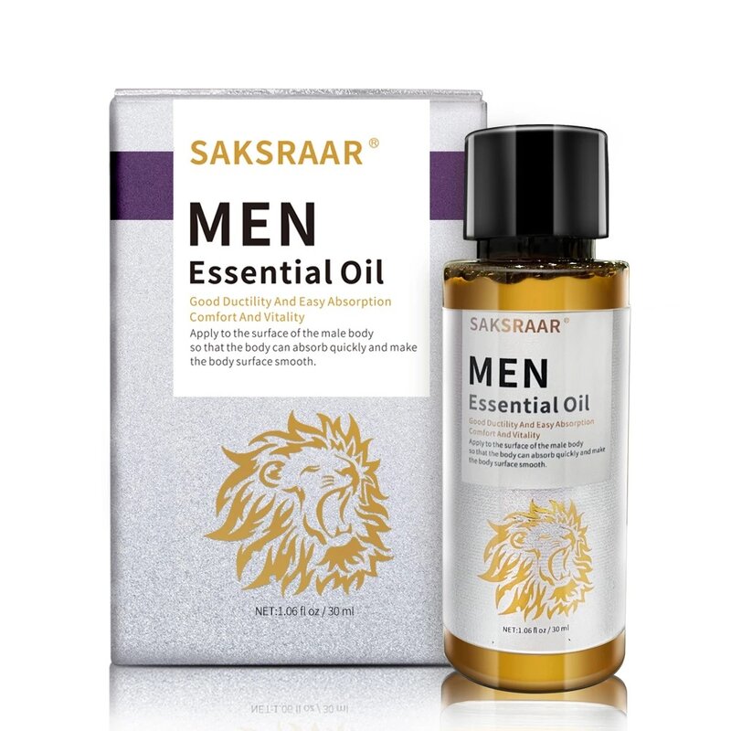 30ml saksraar masculino massagem óleo essencial cuidados de saúde masculino óleo essencial