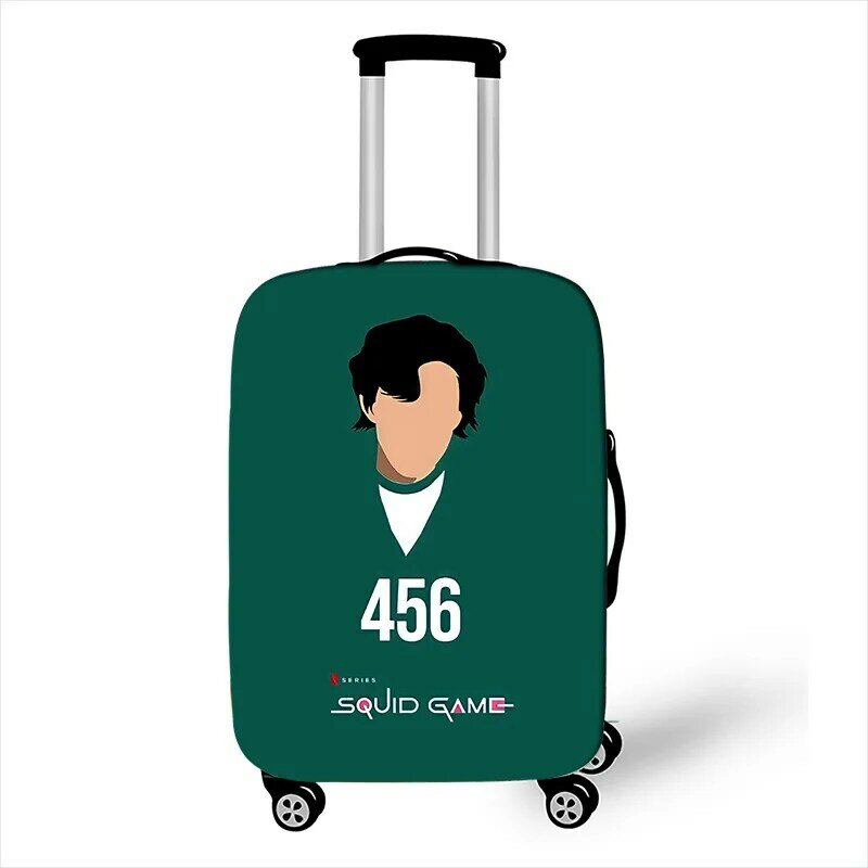 Housse de valise en cuir épais et élastique, en Spandex imprimé, pour jeu de calmar, à la mode, peut être envoyée au nom