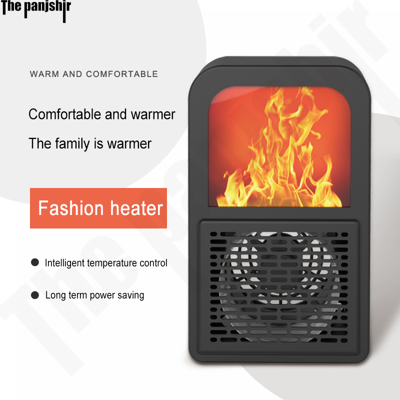 3D simulation flame heater small household electric heater office desktop Mini convenient bedroom dormitory low power heater
