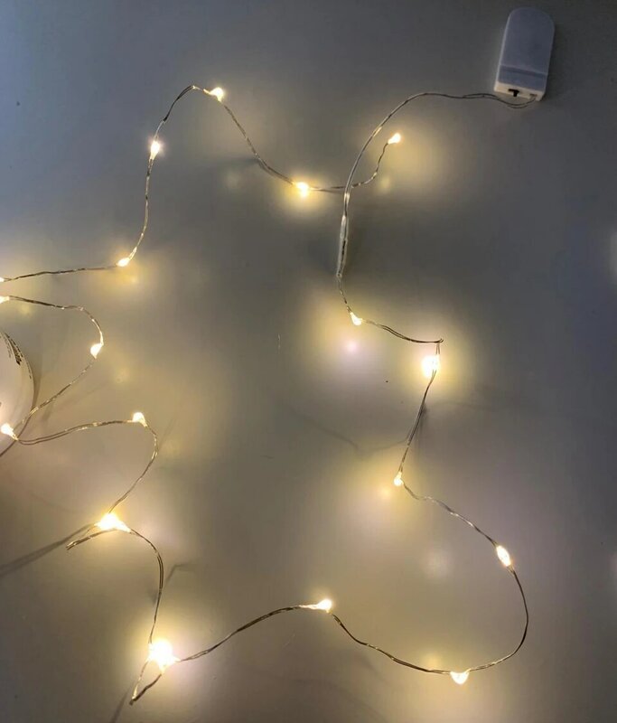 Guirlande lumineuse LED à piles, 1M/2M/3M, pour noël, décoration d'intérieur et d'extérieur, bande lumineuse féerique