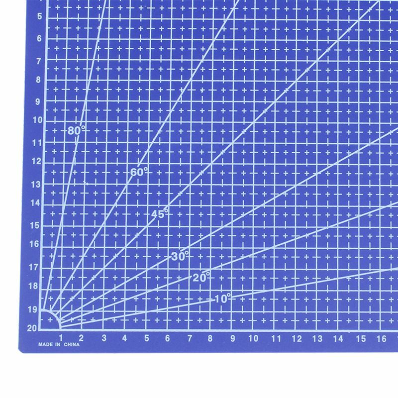 Linha de grade a4 esteira de corte artesanato cartão tecido couro placa de papel 30*22cm azul