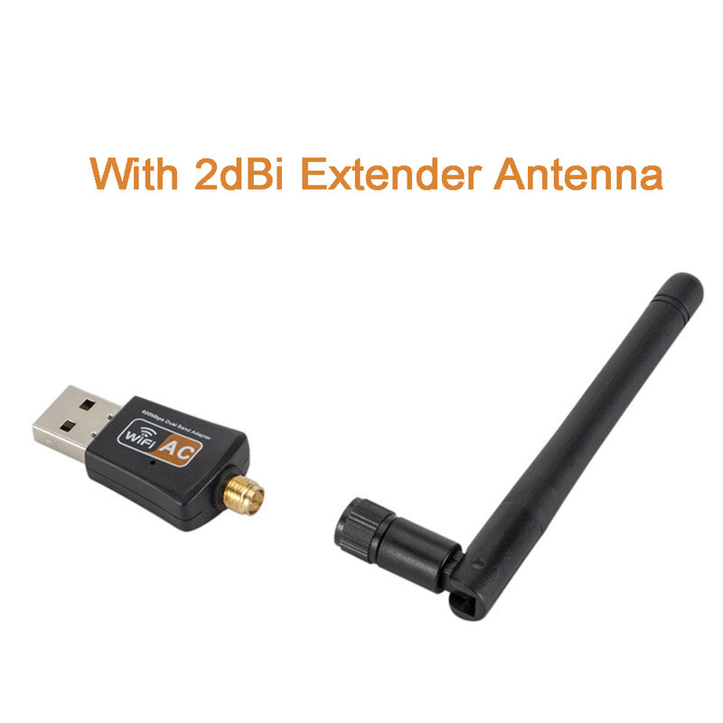 802,11 AC Dual Band 600Mbps Wireless USB Wifi Adapter Dongle Für Windows Für Mac 2,4 GHz/5GHz 2DBi Antenne für desktop-laptop PC