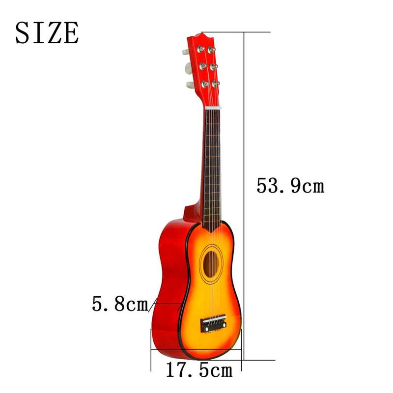 Guitarra acústica de madera de 21 pulgadas instrumento y Musical para principiantes, accesorios de regalo para chico