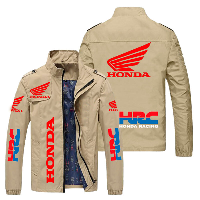 Honda HRC Men's Jacket Honda Red Wing Jacket Windbreaker Fashion Harajuku Motorcycle Racing Biker Sport Jacket Men Clothing Coat