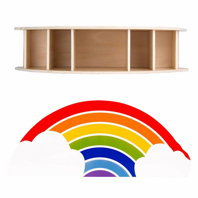 Caneta de madeira titular arco-íris tubo de papelaria de escritório pequeno objeto organizador criativo caneta titular material de escritório armazenamento