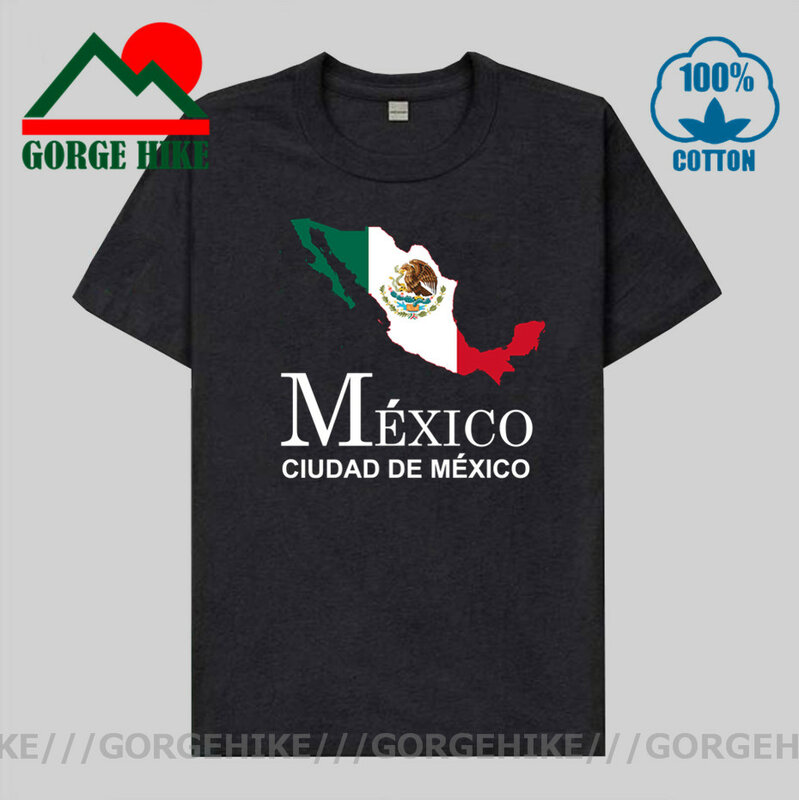 الولايات المتحدة المكسيك ولاية المكسيك MEX تي شيرت رجالي رداء علوي جديد غير رسمي ملابس قصيرة الأكمام البلوز خريطة البلد فريق البلد