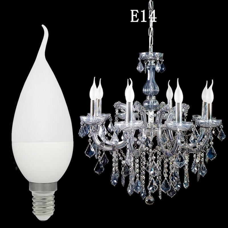 Nowy E14 E27 świeca Led żarówka świeca lampa 5W 7W 10W reflektor ciepły biały zimny biały AC220V żyrandol partnerów