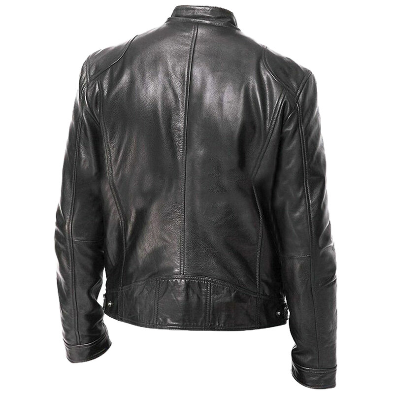 2021Hot męskie kurtki skórzane jesień Casual kurtka ze sztucznej skóry Biker kurtki skórzane modna kurtka płaszcz kurtka wiatroszczelna