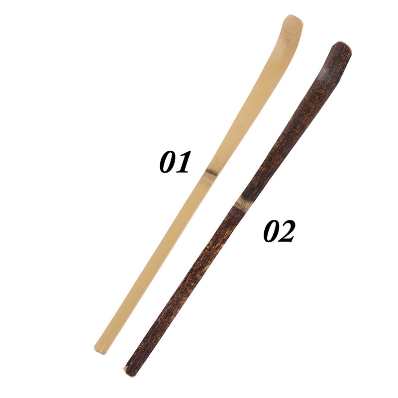 Bastoncini da tè in legno fatti a mano cucchiaio di Matcha cucchiaino da tè cucchiaino di bambù nero guida spatola attrezzo da cucina spezie Gadget utensile da cucina