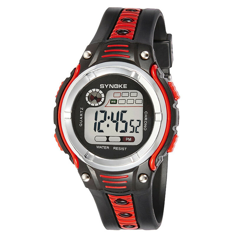 Reloj impermeable multifunción para niños, cronógrafo deportivo Digital LED con alarma y fecha, regalo infantil Q