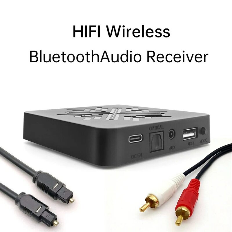 GHTECH Q3 محول الصوت التناظرية بلوتوث 5.0 AVRCP A2DP HFP البصرية الرقمية الموسيقى ستيريو مكبر للصوت استقبال للسماعات المنزل