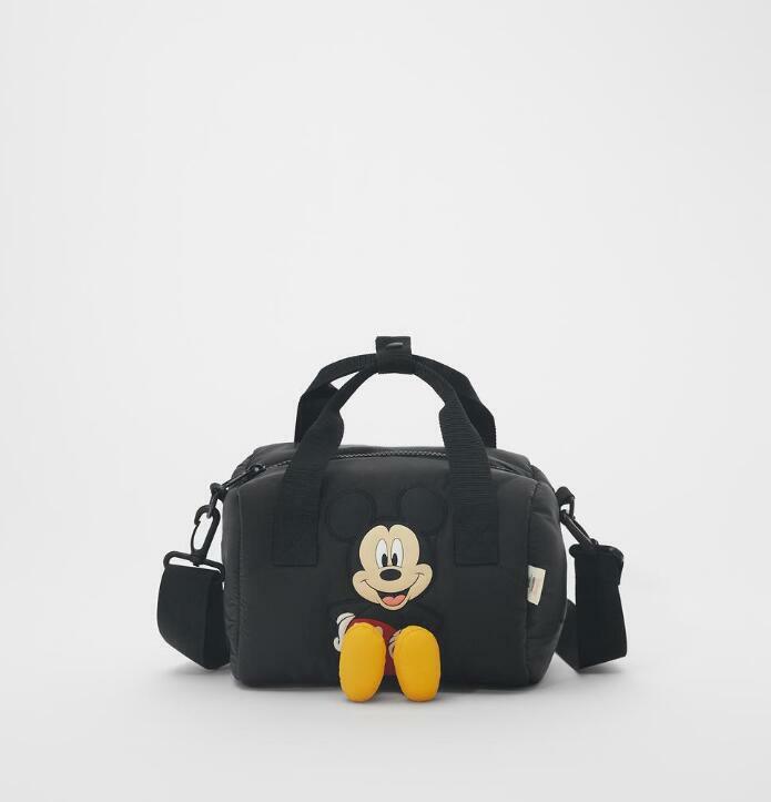 Disney Mickey Mouseการ์ตูนสาวใหม่กระเป๋าถือเด็กกระเป๋าการ์ตูนMickey Mouseโบว์ลิ่งกระเป๋าไหล่กระเป๋า