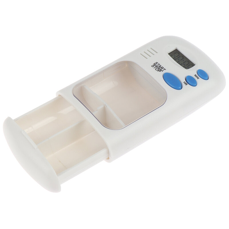 Mini Portable Pill Reminder ยานาฬิกาปลุกอิเล็กทรอนิกส์กล่องจอแสดงผล LED นาฬิกาปลุกเตือน Small First Aid Kit