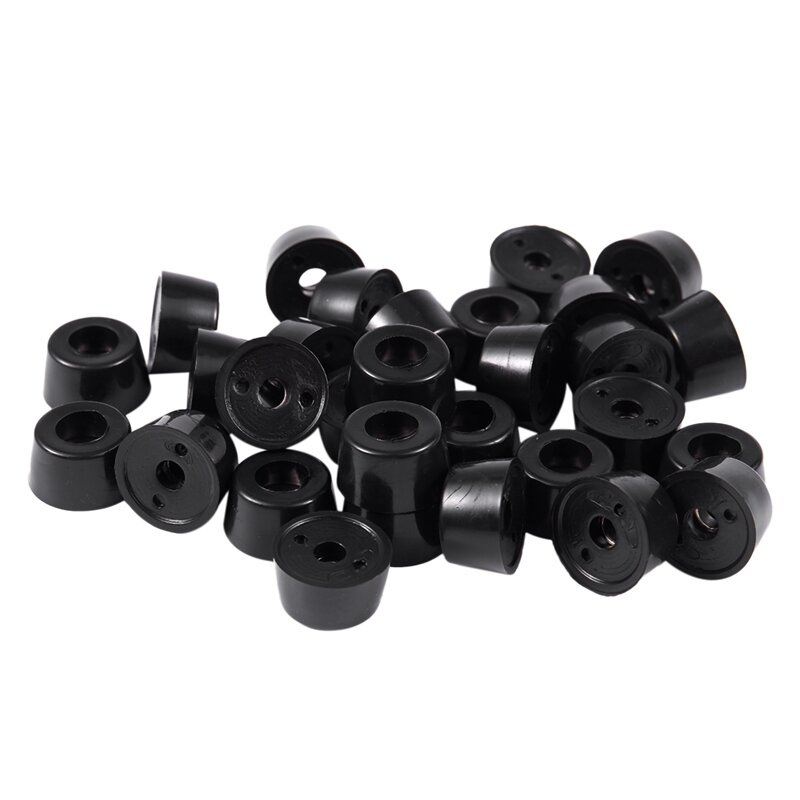 Pieds en caoutchouc noir pour meubles de maison, 13 mm x 7mm, 30 pièces