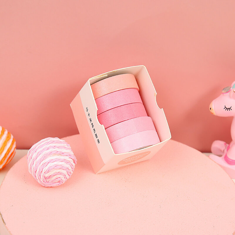 Color puro conjunto de cintas Washi Cinta adhesiva decorativa lindo álbum cinta de papelería de la escuela