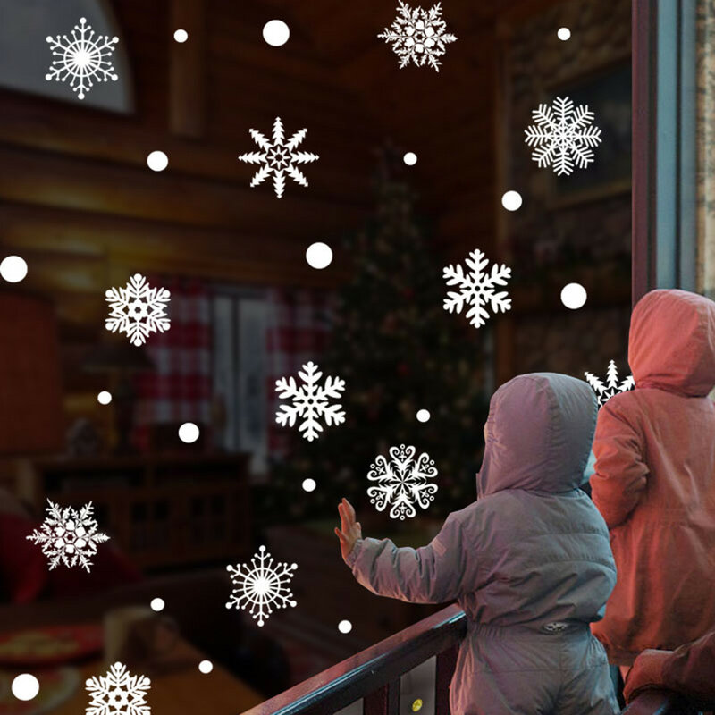 Natal criativo boneco de neve janela adesivos floco de neve santa cartoon casa parede porta vidro crianças quarto decoração do feriado adesivo