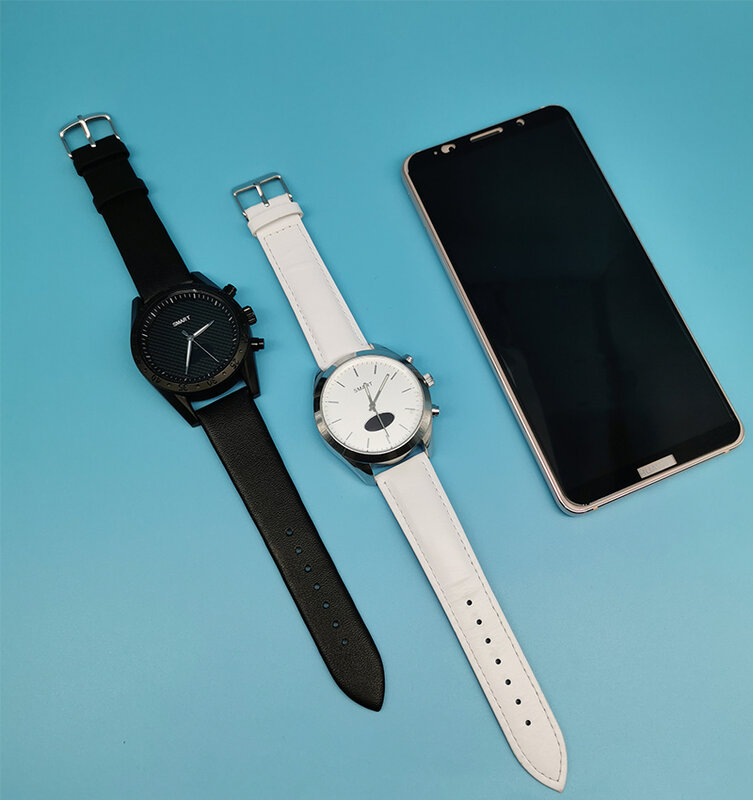 Híbrido smartwatch freqüência cardíaca monitor de pressão arterial relógio inteligente fitness rastreador sono rastreamento para ios android