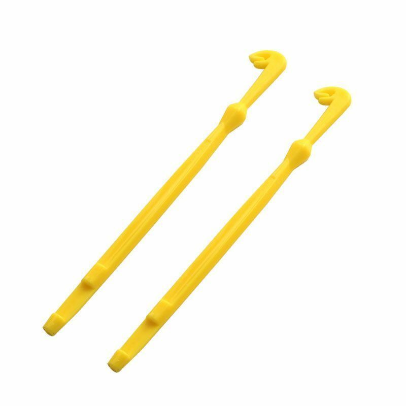 2x/conjunto rápido laço plástico gancho ferramentas enfrentar rosca disgorger amarelo conveniente
