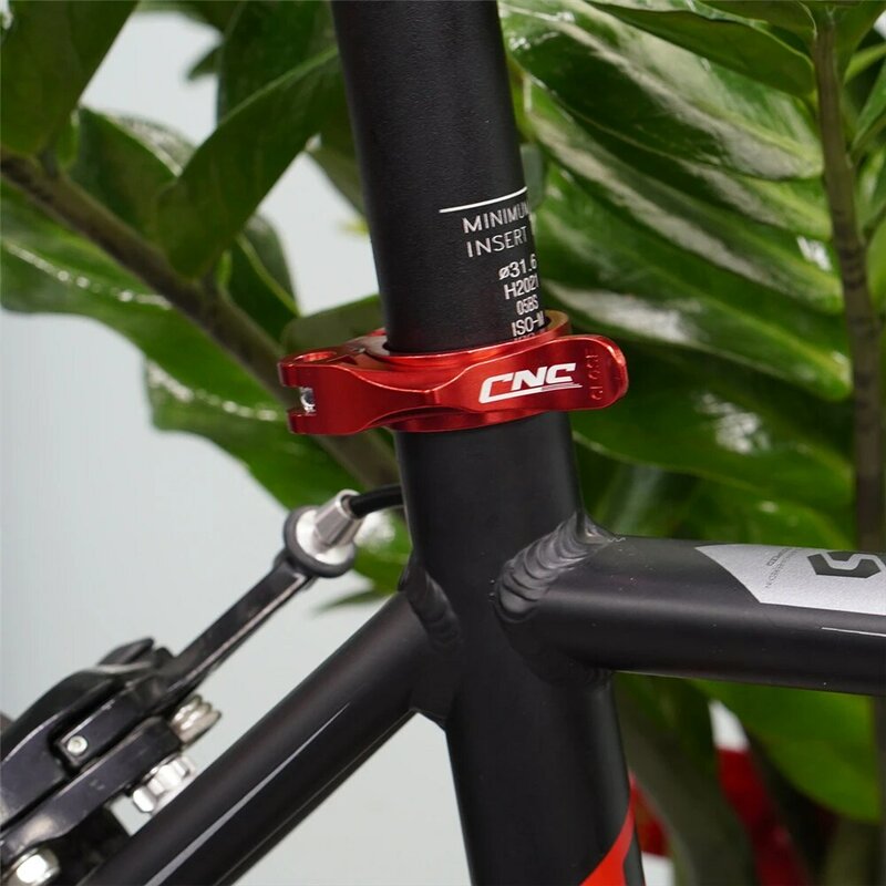 CNC 자전거 시트 포스트 클램프 합금 MTB 산악 자전거 퀵 릴리스 시트 포스트 클램프 사이클링 시트 클램프 31.8/34.9mm 슈퍼 라이트