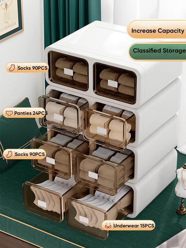 JOYBOS-caja de almacenamiento para ropa interior, calcetines, cajón, armario, Simple y conveniente, acabado para el hogar y dormitorio