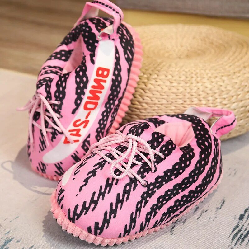 Nuove pantofole invernali Unisex da donna amanti aderenti Cute Warm Home House Floor Indoor Fluffy Funny Sneakers scarpe da basket taglia 36-45