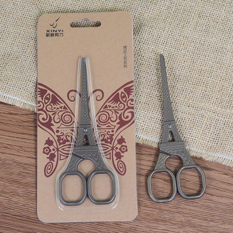 Eiffel Tower Retro scissors Antique hand account household embroidery tailor hand haircut paper and thin cloth scissors