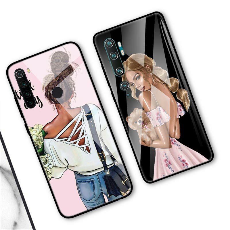Baby Mouse Mama Mouse Super Mom Girl Case for Xiaomi Redmi Note 9S 8 9 10 Pro Poco X3 NFC K40 Mi 11 Lite 5G Tempered Glass Shell