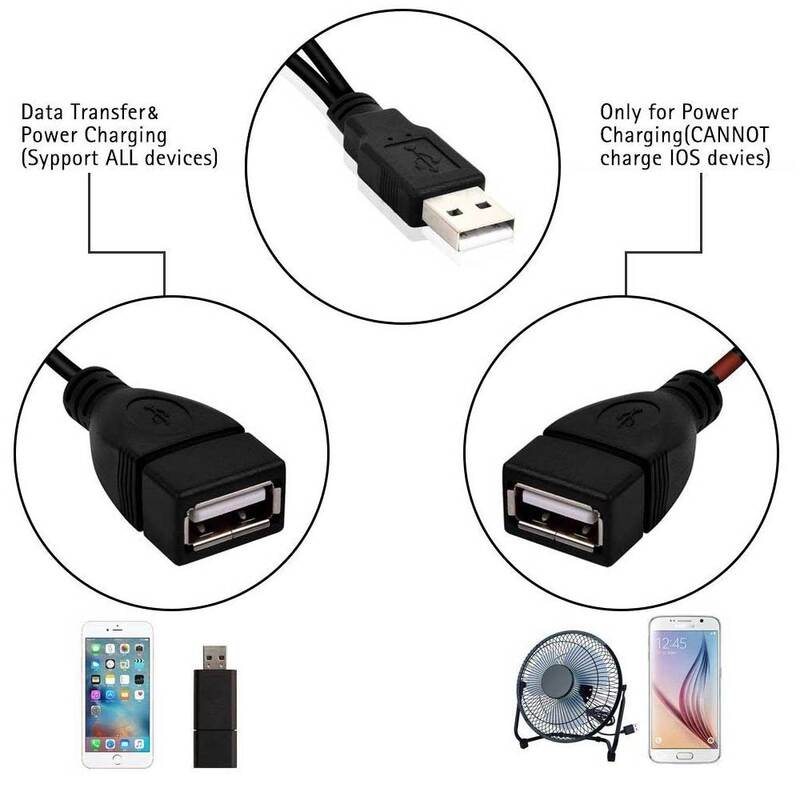 ITINFTEK 2 Port USB 2,0 Hub USB 2,0 Stecker Auf 2 Dual USB Weibliche Jack Splitter Hub Power Kabel Adapter für PC Telefon Laptop Kabel