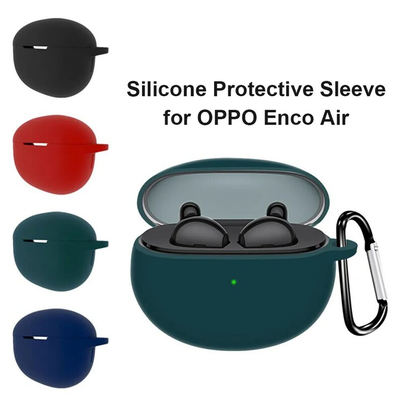 Casing Pelindung Earphone untuk OPPO Enco Earbud Penutup Pembawa Headphone Nirkabel Kompatibel dengan Bluetooth Anti Jatuh Silikon Udara Sto
