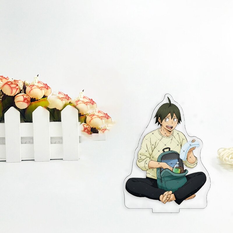 Acrílico escritorio decorativo Haikyuu Hinata Kageyama Tsukishima Sugawara Karasuno soporte Anime figura escritorio placa modelos Topper