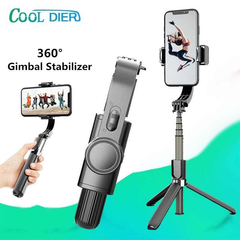 COOL DIER-estabilizador de cardán para teléfono móvil, trípode de grabación de vídeo/palo Selfie cardán para cámara Gopro