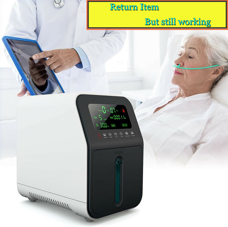 Osito ac 110v “usado” máquina concentradora de oxigênio, 1-5l/min, equipamento portátil para cuidados de saúde doméstico, plugue americano