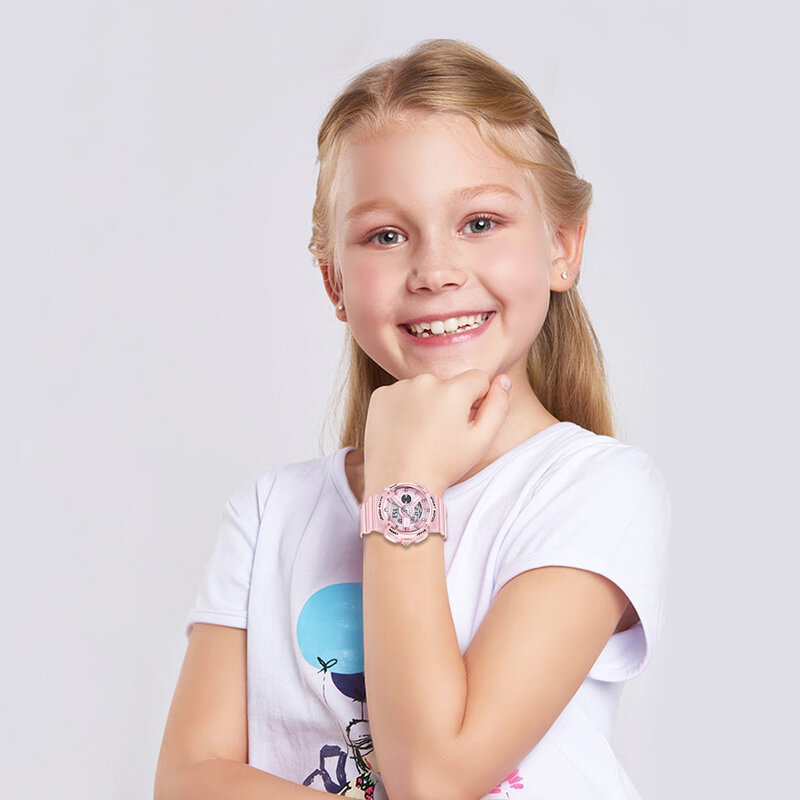 Lige 2021 ledキッズスポーツウォッチ50メートル防水電子腕時計ストップウォッチ時計子供デジタル時計少年少女のため